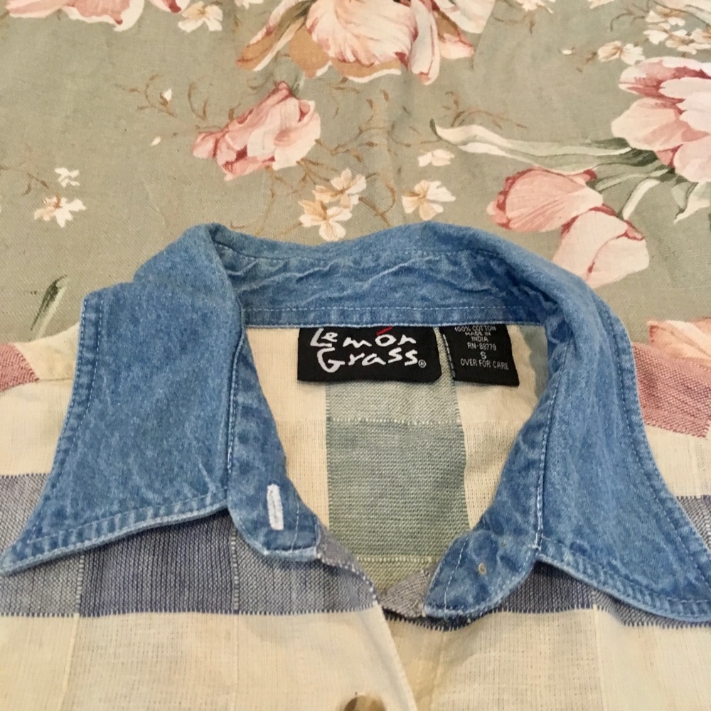 Lemon Grass Striped Button Up - image 5